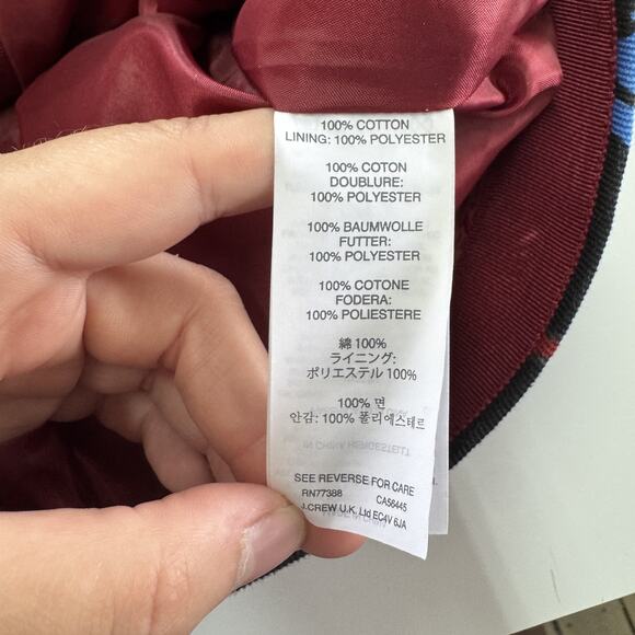 J Crew Skirt Womens 6 Red Black Blue Firework Floral Cotton Lined‎ A Line Mini - Picture 7 of 10